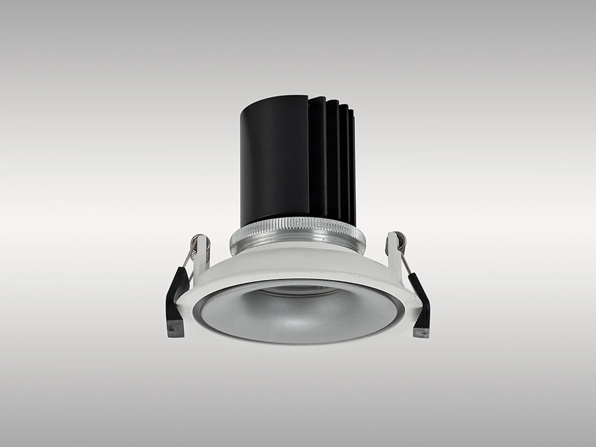 Bolor 12 Tridonic Powered 12W 3000K 1200lm 24° CRI>90 LED Engine White/Silver Fixed Recessed Spotlight, IP20 DM202121  Dlux Bolor 12